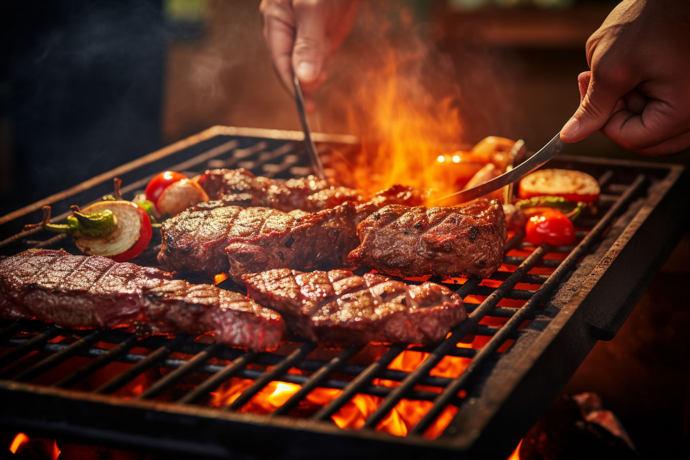 Aanbiedingen BBQ Plezier Winkel -Aanbiedingen BBQ Plezier Winkel hands grilling raw meat